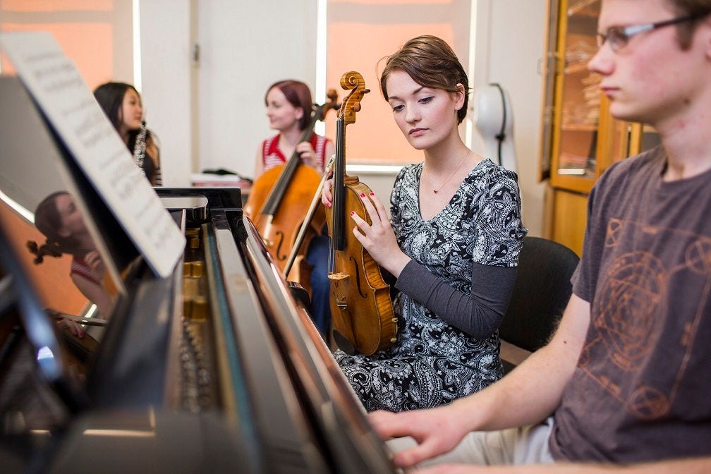 Bachelor of Music class
Chamber music, cello, violin, piano