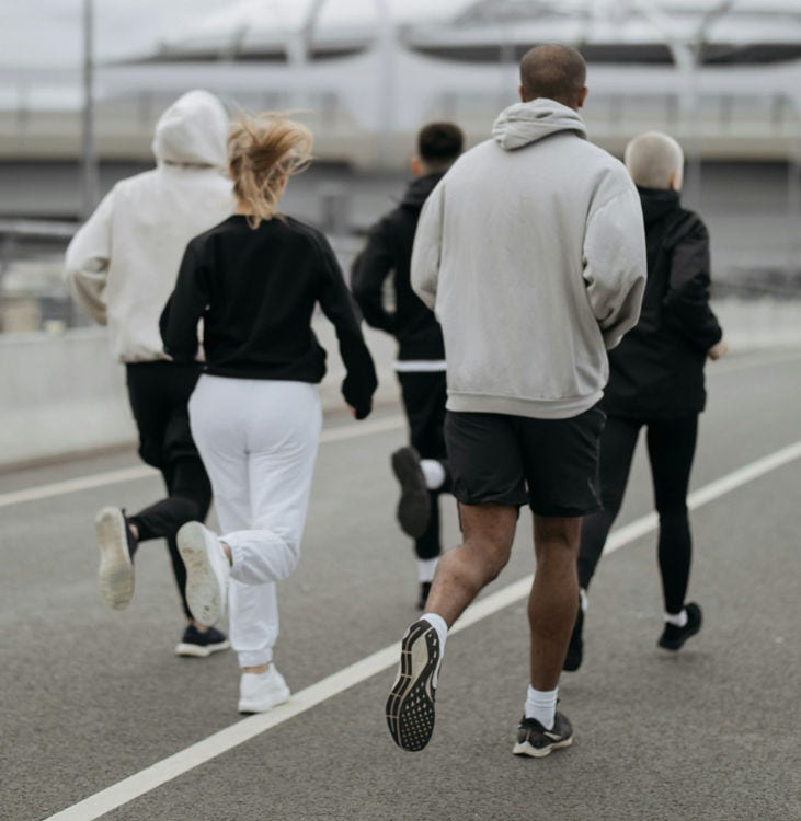 A group of runners
