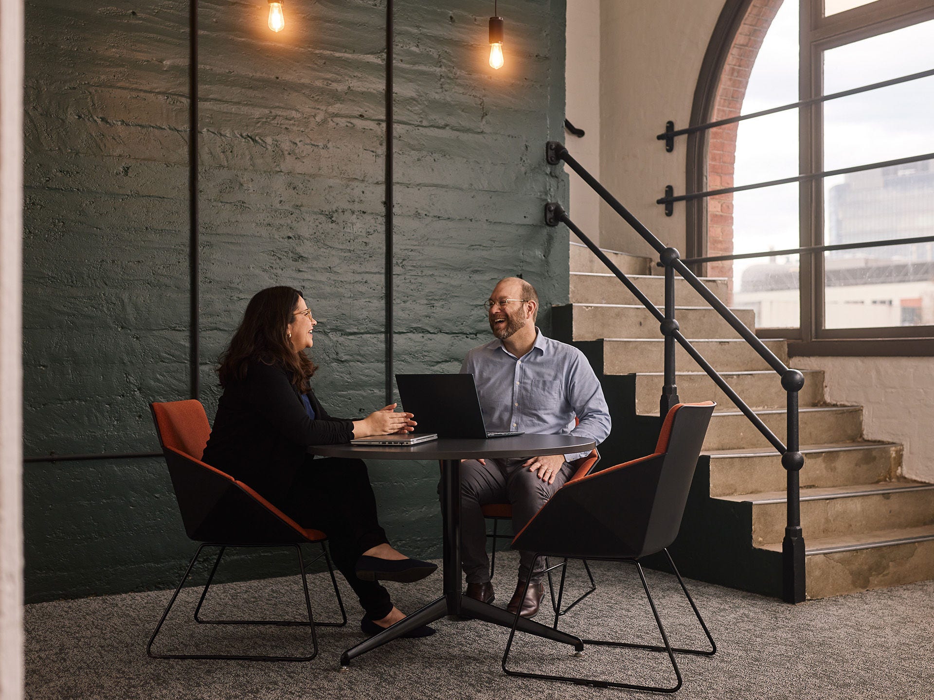 Staff and partners on campus