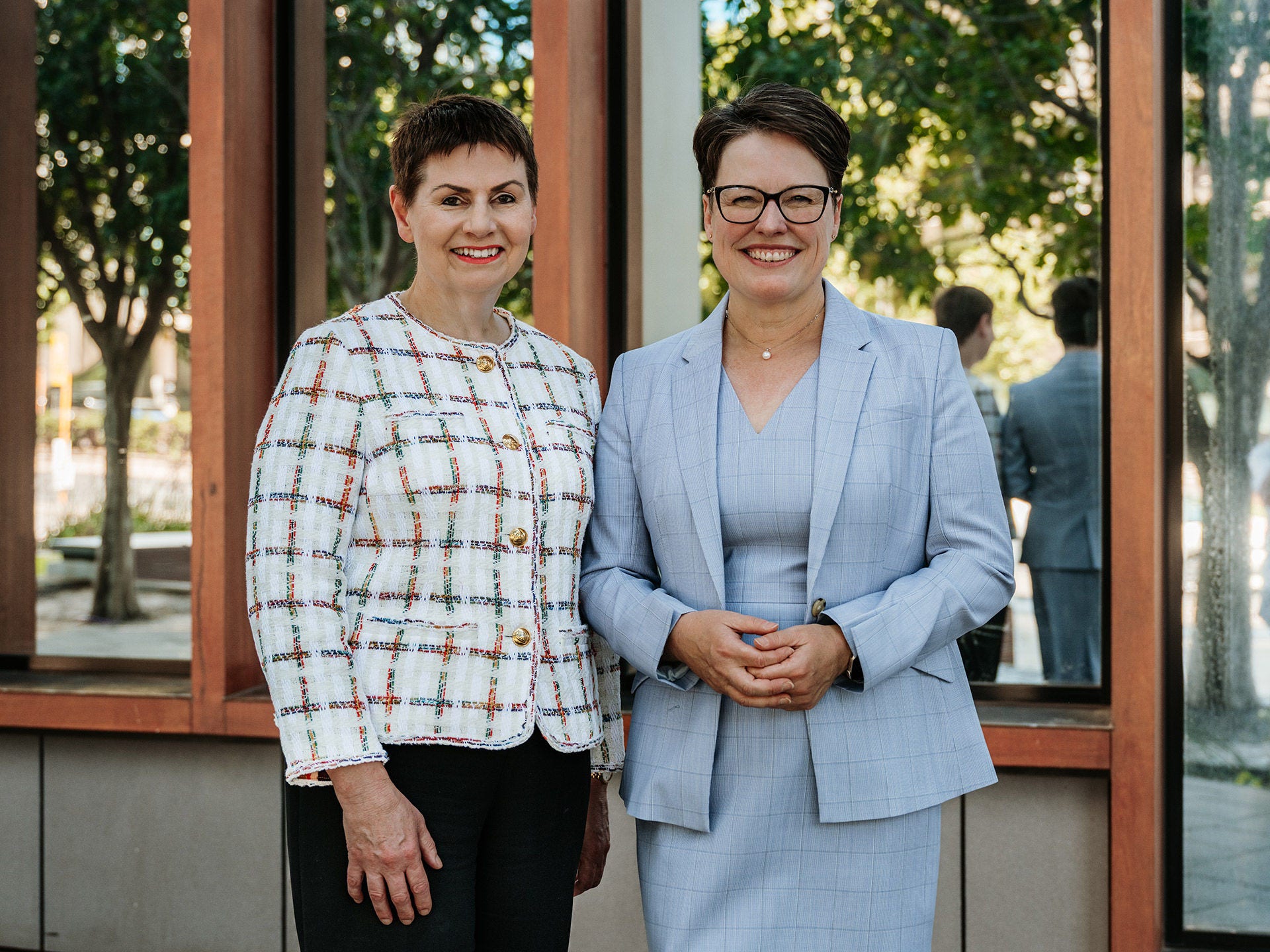 Adelaide University Chancellor Ms Pauline Carr and Vice Chancellor and President Professor Nicola Phillips