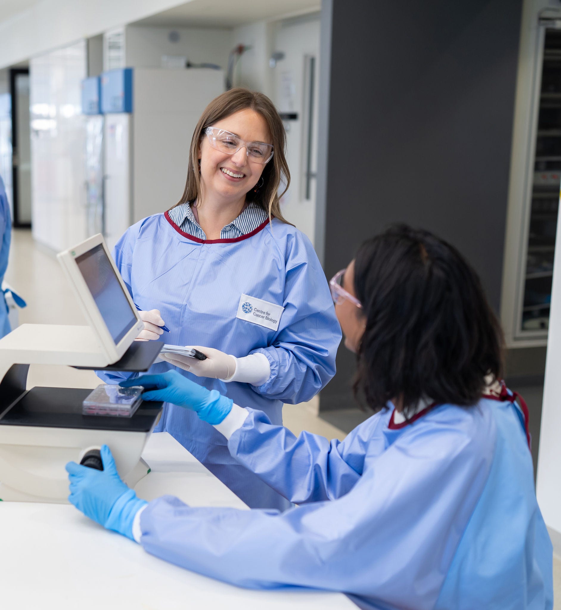 Two women in a lab