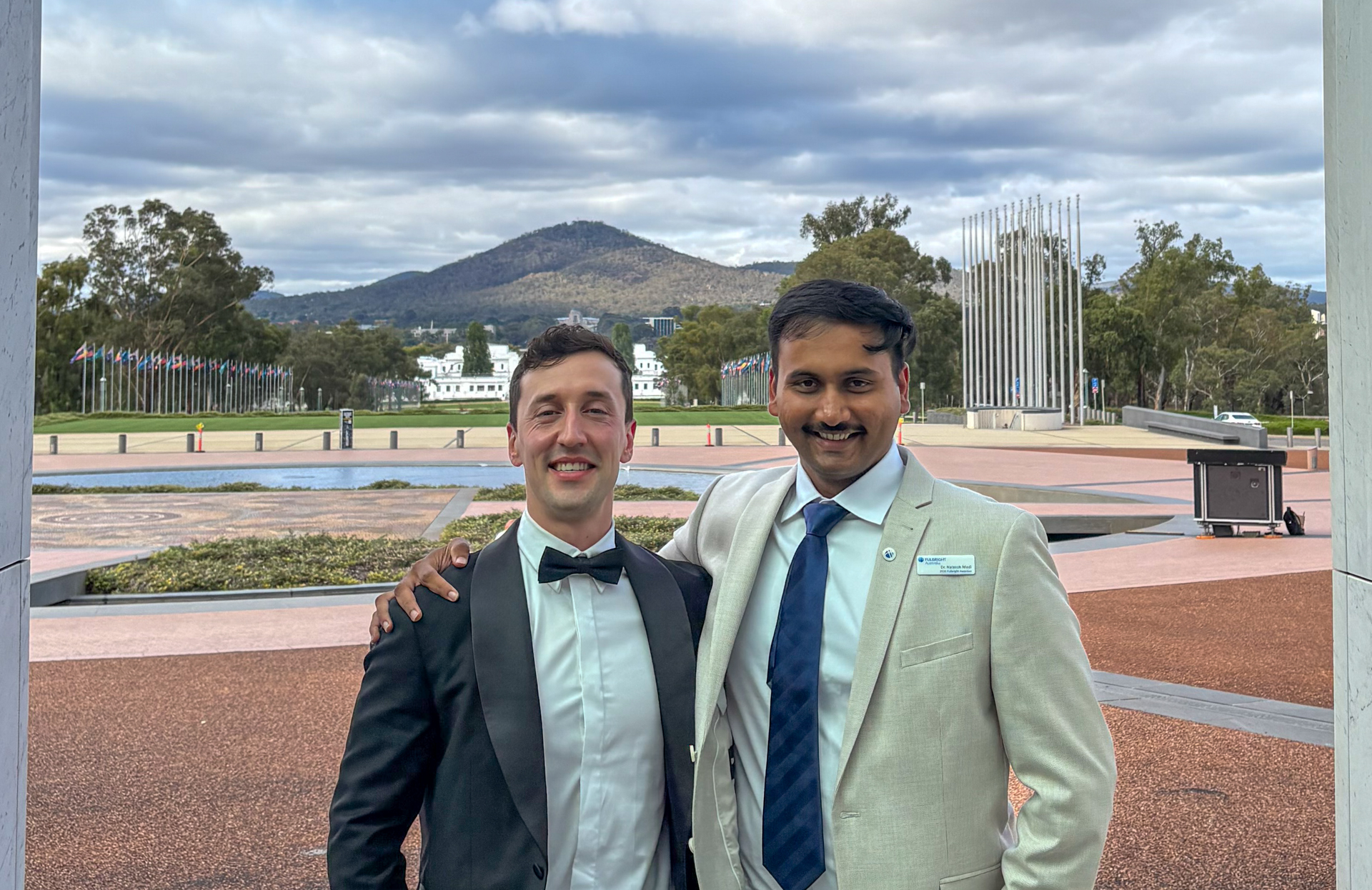 Adelaide University 2026 Fulbright Scholars Dr Brandan Stretton and Dr Natansh Deepak Modi 