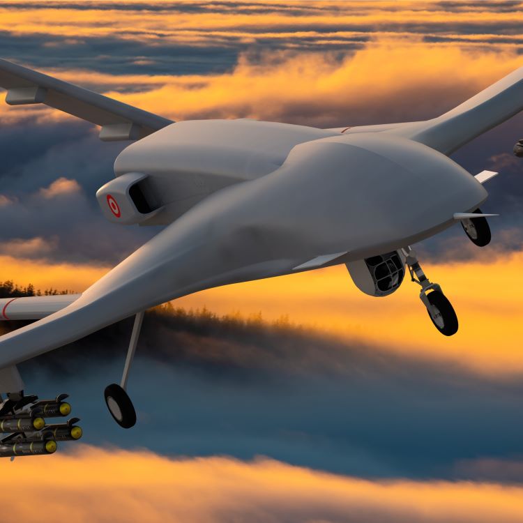 miltary drone in flight