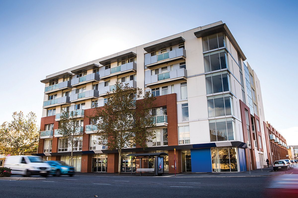 Adelaide University Village student accommodation building exterior